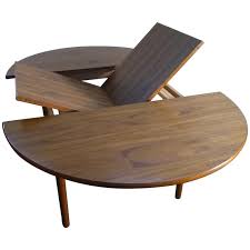 Round Teak Dining Table With Self Storing Butterfly Leaf By Hornslet Mobler Teak Dining Table Round Dining Room Table Round Table With Leaf