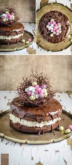 Chocolate Easter Egg Nest Cake Chew Town Food Blog Easter Eggs Chocolate Easter Cakes Easter Baking