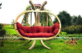 Amazon De Ihrgarten Exklusiver Hangesessel Mit Gestell Hangeschaukel Aus Holz Natur Top Qualitat Farbe Terr In 2020 Hangeschaukel Hangesessel Mit Gestell Terrakotta