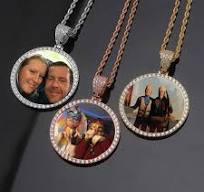 Chain Personalized Circle Necklace Personalized Custom Made Photo Circle  Necklace Pendant LARGE Hip