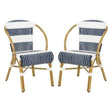 Safavieh Indoor Outdoor Striped Stacking Bistro Chair 2 Piece Set Kohls In 2020 Outdoor Dining Chairs Side Chairs Dining Bistro Chairs