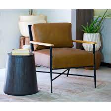 Mitiz Top Grain Leather Accent Chair - On Sale - - 36930372