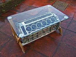 Jaguar V12 Coffee Table Car Part Furniture Car Furniture Automotive Decor