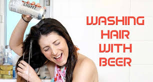 To ensure optimal hair growth; Washing Hair With Beer You Can Gain Glossy Hair After Some Washes