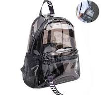 Stilvolle holo graphische transparente PVC-Tasche Robuster klarer Rucksack