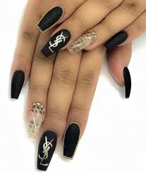 Matte Black Acrylic Nail Ideas 70 Matte Black Coffin Nail Ideas Matte Black Nails Matte Nails Coffin Nails Nails Design With Rhinestones Black Nail Designs Gucci Nails