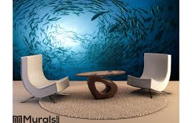 Ocean wall art and ocean wall décor own a heart like deep water of secrets. Fish In The Ocean Wall Mural Wall Art Wall Decor Ocean Wall Mural 1400x900 Wallpaper Teahub Io