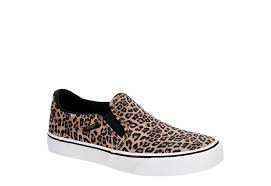 Vans slip ons are casual yet feature an effortlessly stylish shape and are refined to the point of perfection. Leopard Vans Womens Asher Slip On Sneaker Athletic Rack Room Shoes