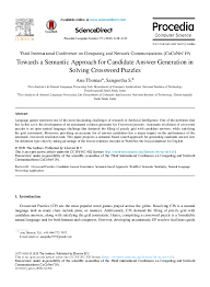 Maybe you would like to learn more about one of these? Pdf Towards A Semantic Approach For Candidate Answer Generation In Solving Crossword Puzzles Anu Thomas Academia Edu