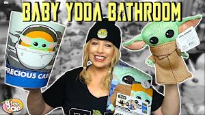 Give your little guy a cool, intergalactic look with this yoda bath wrap. Baby Yoda Bathroom Star Wars The Child Bathroom Items Towel Set Waste Can Scrubby More Review Youtube