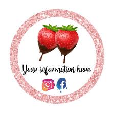 Custom Labels Bakers Stickers Circle Labelslogo Stickers Etsy In 2021 Custom Labels Strawberry Dip Baking Logo Design