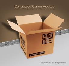 Free Corrugated Carton Box Packaging Mock Up Psd Corrugated Carton Carton Box Mockup