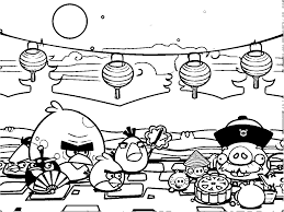 Colour the picture of a selfish character who uses his subjects, or rather the green pigs to steal eggs evil birds for cooking eggs. Angry Birds Coloring Pages China Coloring4free Coloring4free Com