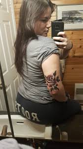 Traditional Traditionaltattoo Traditionalrose Tradrose Rosetat Placement Girlswithtats Traditi Above Elbow Tattoo Traditional Rose Tattoos Elbow Tattoos
