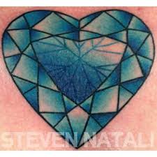 The black diamond is a symbol of rebelliousness and audacity, so the owner might want to show that they have a darker side. Custom Diamond Heart By Steven Natali At Urban Element Tattoo Denver Co Imgur