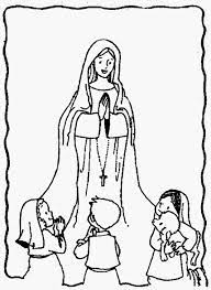 Virgen de fatima desenho religioso criancas catolicas jesus. Para Colorear Virgen De Fatima Para Colorear