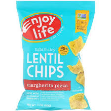 Personalized health review for simply 7 lentil chips, sea salt: Enjoy Life Foods Light Airy Lentil Chips Margherita Pizza Flavor