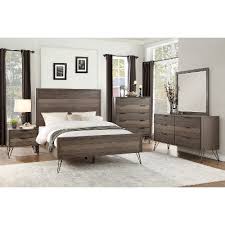 Our selection of bedroom furniture sets includes styles that range from the very traditional, with gorgeous woods like cherry and oak, to more modern bedroom sets in minimal, contemporary fashions. Modern Industrial Gray 4 Piece Full Bedroom Set Urbanite Rc Willey Furniture Store