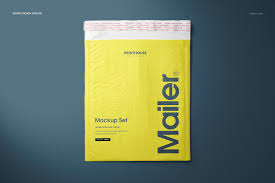 Download Soft Bubble Mailer Mockup Set Business Cards Photography Bubbles Mailer PSD Mockup Templates