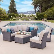 Westchester 7 Piece Sectional Sunbrella Outdoor Furniture Garden Furniture Sets Outdoor Furniture Sets