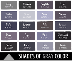 Gray / gray rgb color codes. 56 Shades Of Gray Color With Names And Html Hex Rgb Cmyk Codes