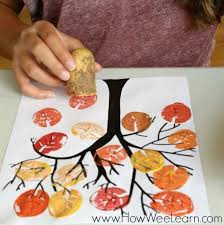 Mit kindern schöne fensterbilder im herbst basteln und malen fensterbilder sind eine schöne dekorationsidee für das kinderzimmer oder den kindergarten. Herbstbaum Stempeln Basteln Mit Kleinkindern Herbst Basteln Herbst Basteln Mit Kindern Herbst