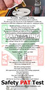 The portable appliance tester the procedures for portable appliance safety testing require that electrical tests are carried out upon the appliances to confirm the integrity of the earthing and the insulation. Nrg Pat Inverness 4 Cedarwood Gardens