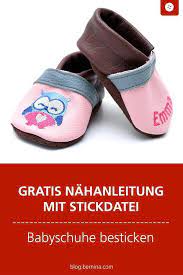 freebook lederpuschen mit der toolbox besticken bernina blog babyschuhe nahen krabbelschuhe leder hausschuhe kinder