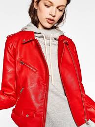 Zara Colourful Biker Jacket Intense Red Sizes Xs S M L Xl New Aw 2016 Collection 100 X25 Genuine Amp Authentic Jackets Zara Fashion Moto Jacket Outfit