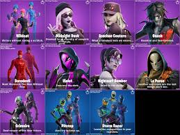 Here is a list of all leaked and upcoming skins that will be added shortly in fortnite battle royale. Fortnite V14 30 Leaked Skins Cosmetic Items Fortnite Intel