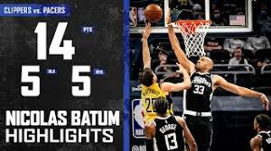 Batum's versatility allowed the clippers to play small for large portions of their playoff run. Nicolas Batum Soars In For 5 Blocks Vs Indiana Pacers La Clippers Youtube