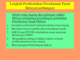 Apabila pencantuman berlaku antara tanah melayu dan singapura sahaja, bilangan masyarakat cina akan menjadi 43.5%, sementara orang melayu menjadi 43%. Ppt Persekutuan Tanah Melayu Powerpoint Presentation Free Download Id 3935753