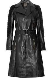 Black Quilted Corduroy Paneled Leather Trench Coat Versace Leather Trench Coat Long Leather Coat Trench Coat