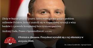 Prezydencka figa z makiem dla frankowiczów. Złamana obietnica