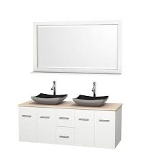 Check out our extensive range of bathroom sink vanity units and bathroom vanity units. 60 Double Bathroom Vanity In White Ivory Marble Countertop Altair B Gats B Ella Home Garden
