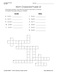 On this page you will find printable math puzzles arranged according to topics and type. Multiplication Crossword Puzzle Pdf Fill Online Printable Fillable Blank Pdffiller