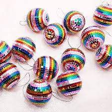 Ban Do We Are Serious About Fun Rainbows Christmas Theme Party Decorations Disco Ball