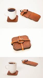 Minimalist Coaster Set Leather Drink Coasters Square Custom Etsy Leather Coasters Drink Coasters Leather Accessories