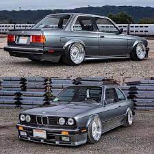 Bmw E30 3 Series Grey Slammed Bbs Bmw E30 Bmw Bmw E30 Coupe