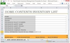 Free Simple Inventory Management Template For Excel