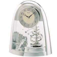 tischuhr quarz analog uhr dreh pendeluhr kaminuhr silberfarben a35187 tischuhr uhrideen standuhren