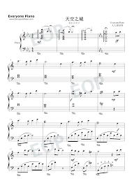 Joe Hisaishi Merry Go Round Of Life Piano Sheet Music Castle In The Sky In C Major Advanced Version Joe Hisaishi Stave Preview 1 Joe Hisaishi Castle In The Sky C Major