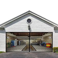 Magnetic Garage Screen Door For Double Garage Doors 16x7ft Reinforced Fiberglass Door Screen Strong In 2020 Magnetic Screen Door Double Garage Door Garage Screen Door