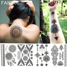 14.636 beğenme · 8 kişi bunun hakkında konuşuyor. Spitze Schwarz Henna Temporare Tattoo Aufkleber Eule Mandala Wasserdichte Gefalschte Tattoo Body Art Frauen 20x15cm Mehndi Armband Tatoo Paste Sticker Transparent Decal Car Stickersdecal Tattoo Aliexpress