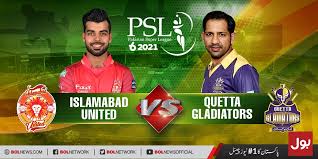 Currently, the united is at the third position on the points table, with 6 points, while qalandars are just below them, at the fourth position the match between the two teams is scheduled to start at 9pm and watch psl live streaming on geo super. Psl 2021 Quetta Gladiators Vs Islamabad United Match 12 Live