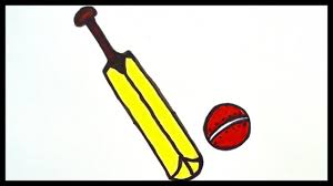 How To Draw Cricket Bat And Ball Drawing And Coloring For Kids Ball Drawing Drawings Coloring For Kids Once all of the lines are drawn, have kids color in. how to draw cricket bat and ball