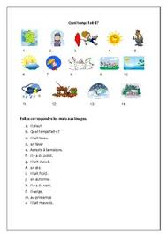 Site concept, design and management by andrew balaam, for languages online ltd. Quel Temps Fait Il What S The Weather Like Weather Seasons Tpt