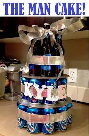 21st Birthday Ideas For Guys From Parents Post Grad Crafting Beer Birthday Cake Birthday Beer Cake Beer Birthday Diy Beer