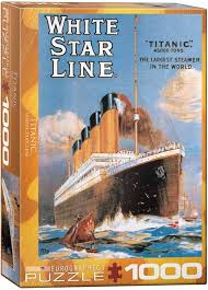 Blockbuster titanic movie poster 500pc jigsaw puzzle new 2020 leonardo dicaprio. Titanic White Star Line 1000pc Jigsaw Puzzle From Jigsaw Puzzles Direct Order Today And Get Free Delivery
