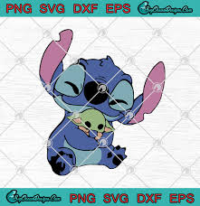 Stitch Hugs Baby Yoda Funny Star Wars Svg Png Eps Dxf Disney Svg Cricut File Silhouette Art Svg Png Eps Dxf Cricut Silhouette Designs Digital Download
